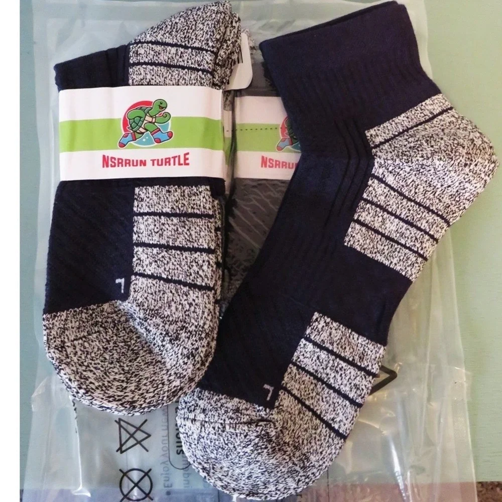 NSRRUN Turtle Wool Compression 4 Pack Running‎ Socks XL Cushioning Arch Support